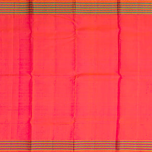 Magenta Handloom Kanchipuram Silk Saree With Contrast Border-Magenta