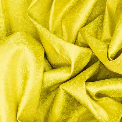 Lime Green Handloom Kanchipuram Silk Saree With Floral Motifs-Lime Green