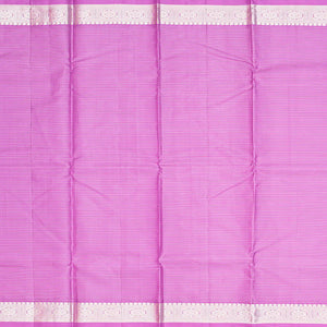 Black Handloom Kanchipuram Silk Saree With Zari Checks-Black