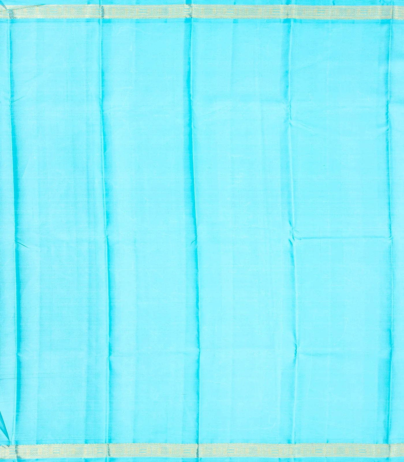 Blue Handloom Kanchipuram Korvai Silk Saree With Yazhi Buttas-Blue