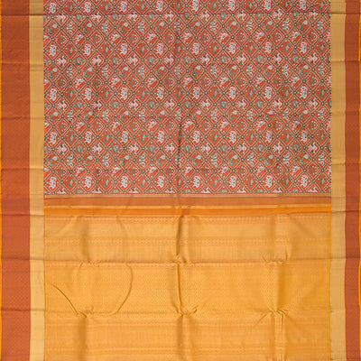 Rust Handwoven Kanchipuram 