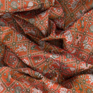 Rust Handwoven Kanchipuram 