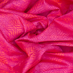 Purple Handwoven Kanchipuram Silk Saree With 'Phulkari' Motifs