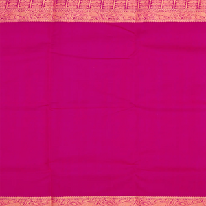 Purple Handwoven Kanchipuram Silk Saree With 'Phulkari' Motifs