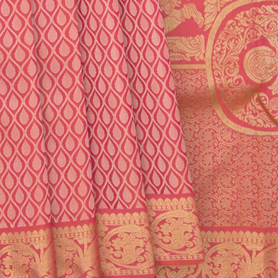Pink Handwoven Kanchipuram Silk Saree