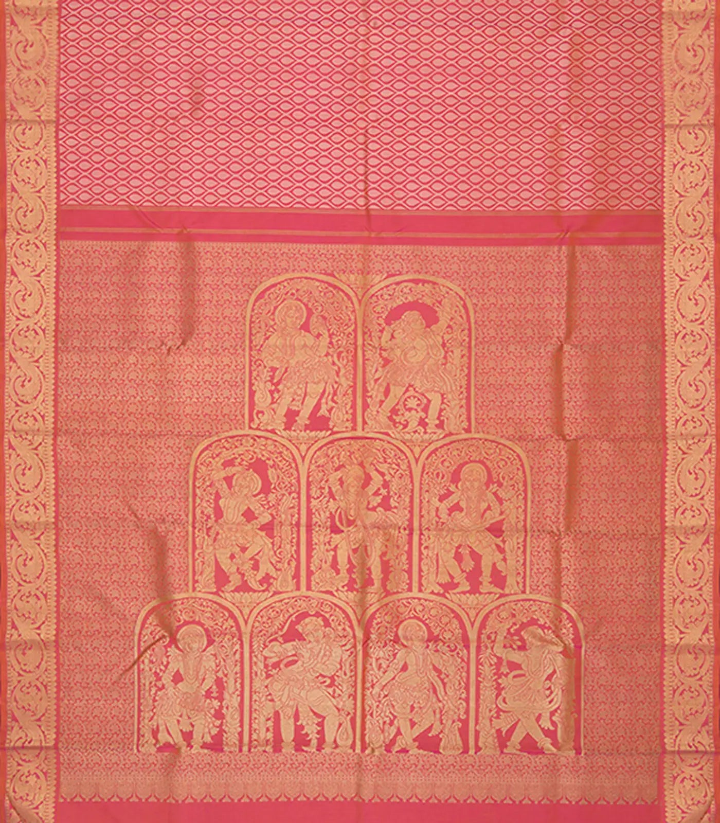 Pink Handwoven Kanchipuram Silk Saree