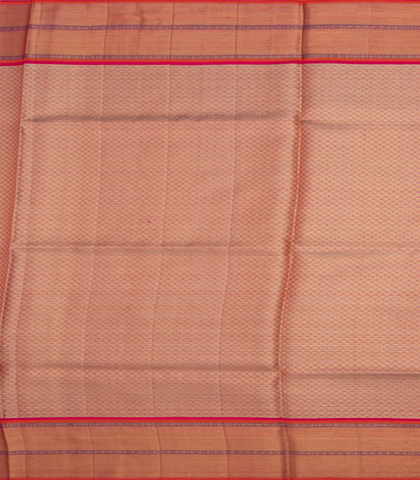 Turquoise Handwoven Kanchipuram Korvai Silk Saree With Silver Zari Floral Motifs