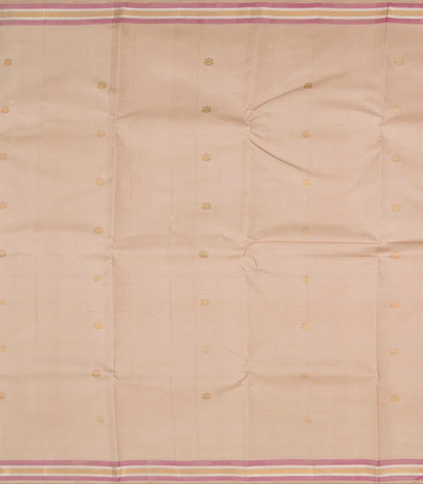 Orange Handwoven Kanchipuram Korvai Silk Saree