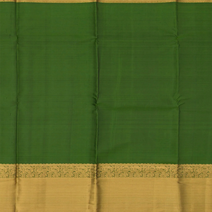 Green Handwoven Kanchipuram Silk Saree With Gold&Silver Rudraksham Motifs