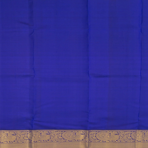 Orange Handwoven Kanchipuram Korvai Silk Saree With Zari Checks-Orange