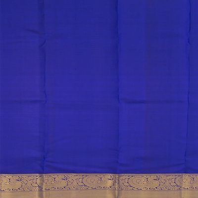 Orange Handwoven Kanchipuram Korvai Silk Saree With Zari Checks-Orange