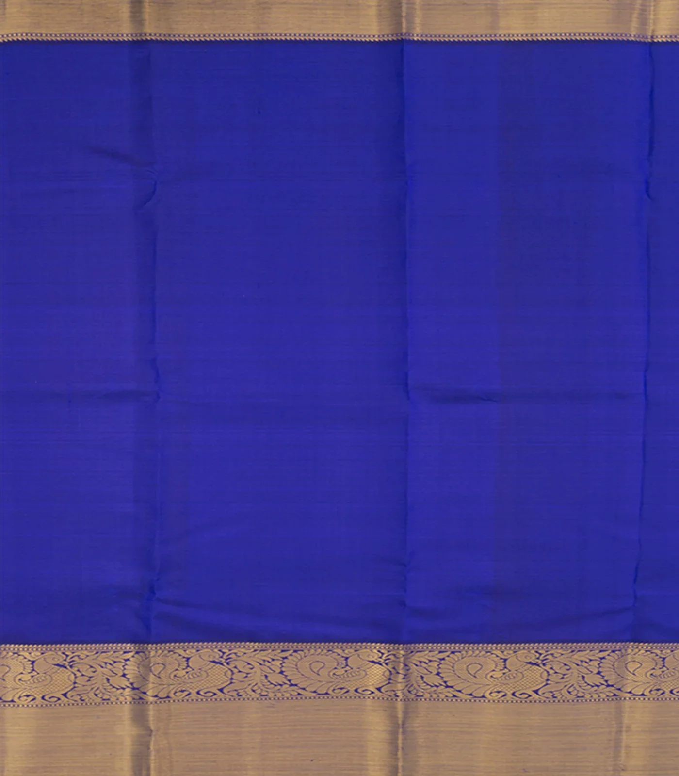 Orange Handwoven Kanchipuram Korvai Silk Saree With Zari Checks-Orange