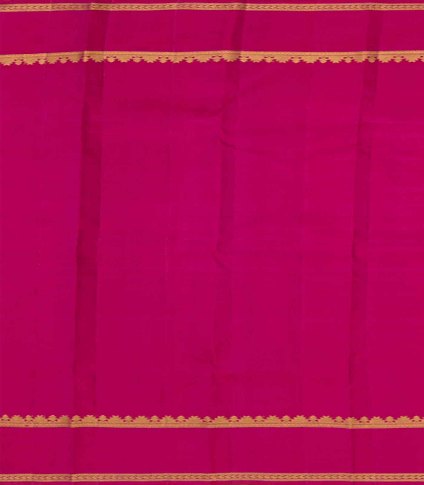 Pink Handwoven Kanchipuram Silk Saree With Small Motifs In Striped Pattern and Beldari Zari Stripes-Pink