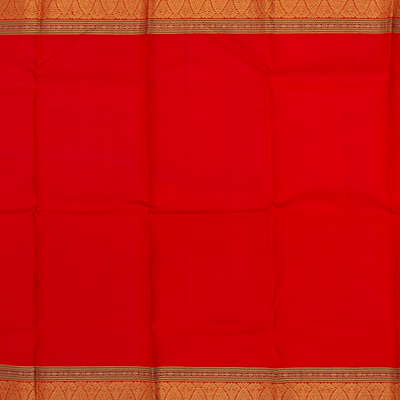 Pink Handwoven Kanchipuram Korvai Silk Saree With Floral Motifs in Gold And Silver Zari -Pink