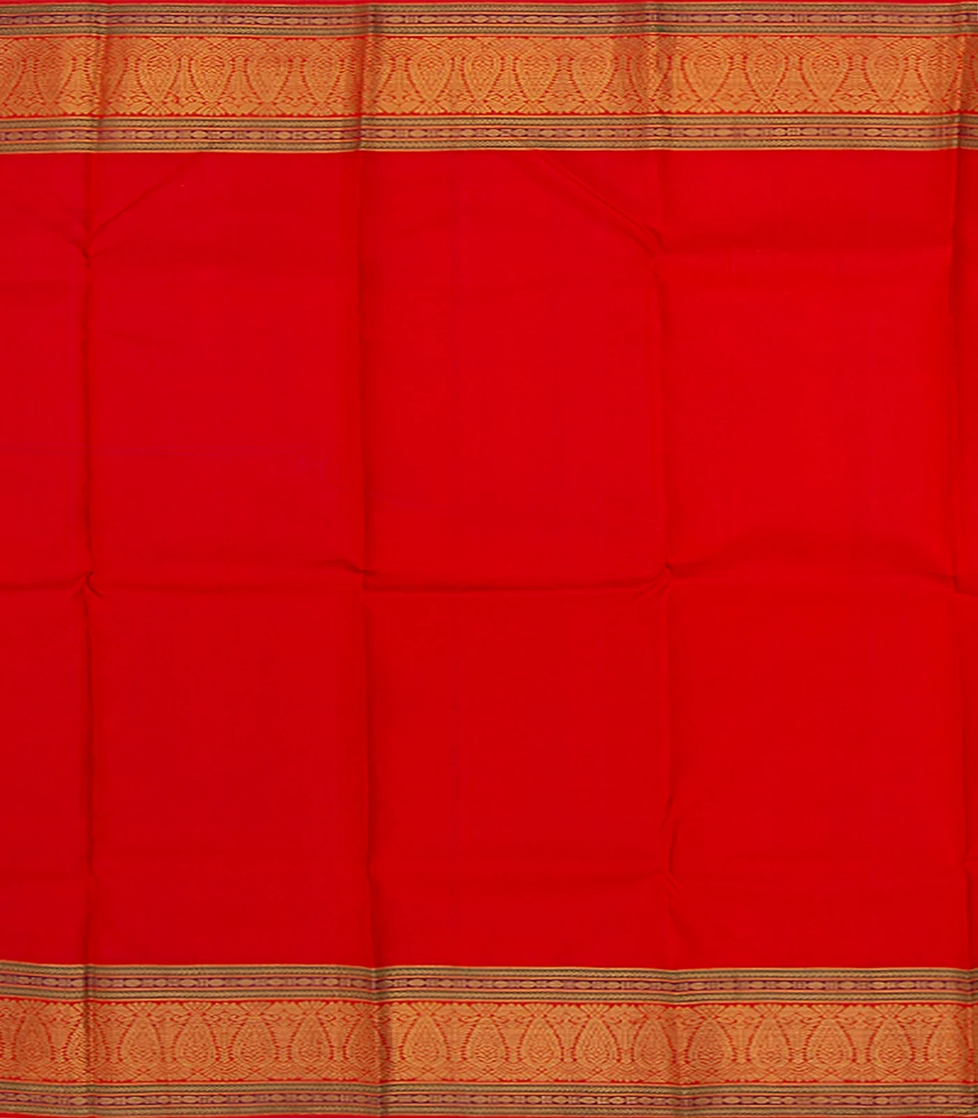 Pink Handwoven Kanchipuram Korvai Silk Saree With Floral Motifs in Gold And Silver Zari -Pink