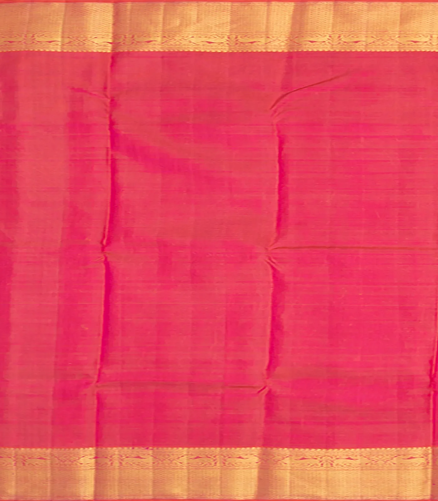 Violet Handwoven Kanchipuram Korvai Silk Saree With Vine Motifs in Silver Zari -Violet