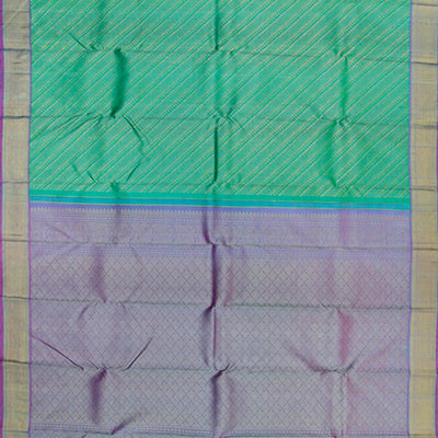 Green Handwoven Kanchipuram Silk Saree -Green