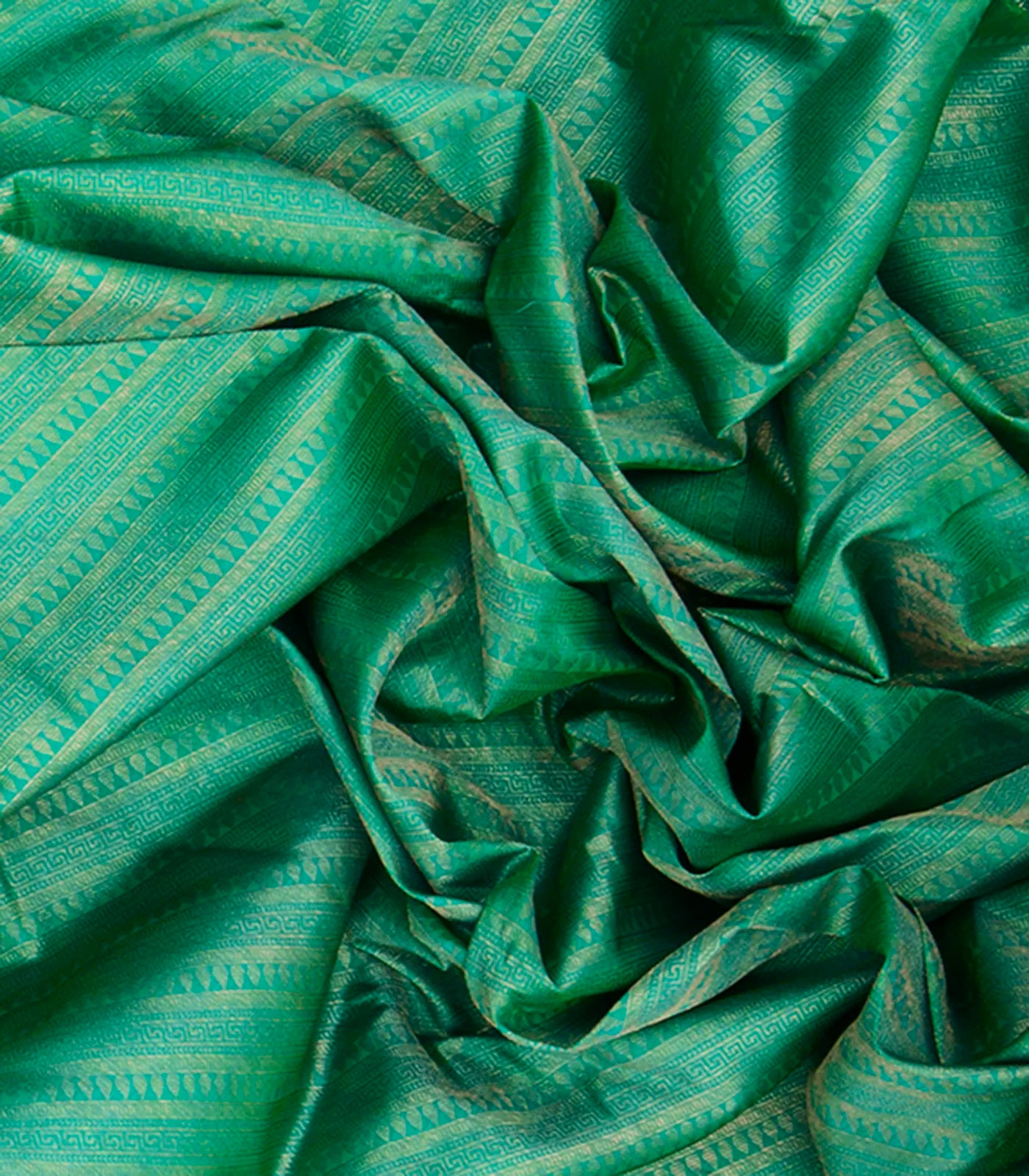 Green Handwoven Kanchipuram Silk Saree -Green