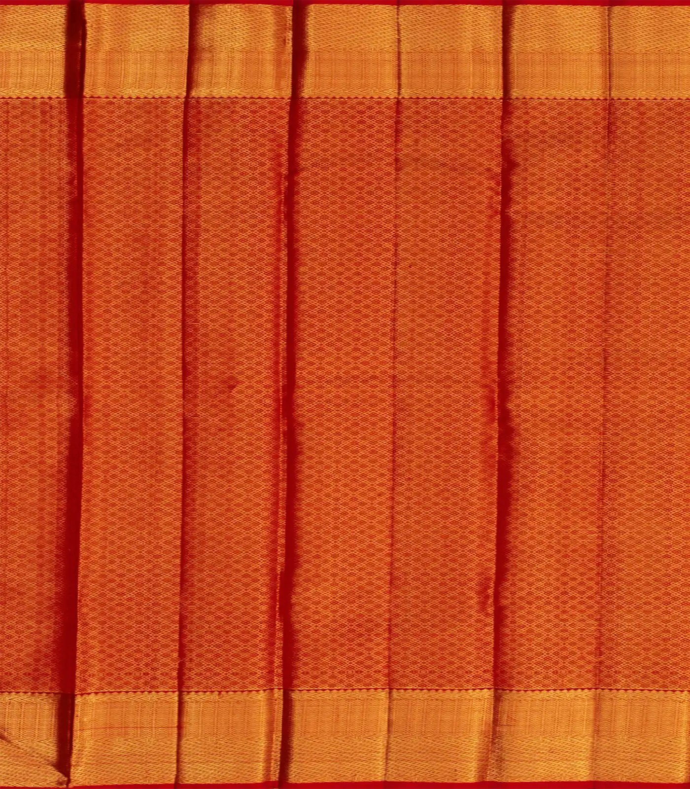 Beige Handwoven Kanchipuram Korvai Silk Saree With Floral Jaal Motifs-Beige