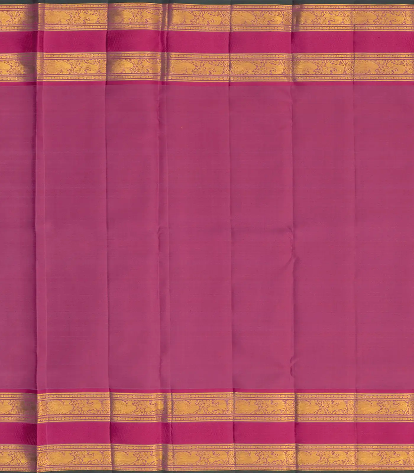 Lavender Handwoven Kanchipuram Silk Saree With Floral Motifs-Lavander