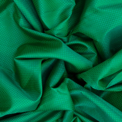 Green Handloom Kanchipuram Silk Saree With Rudraksham Border-Green