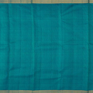 Green Handloom Kanchipuram Silk Saree With Rudraksham Border-Green