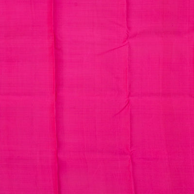Magenta Handloom Kanchipuram Silk Saree With Floral Butta-Magenta