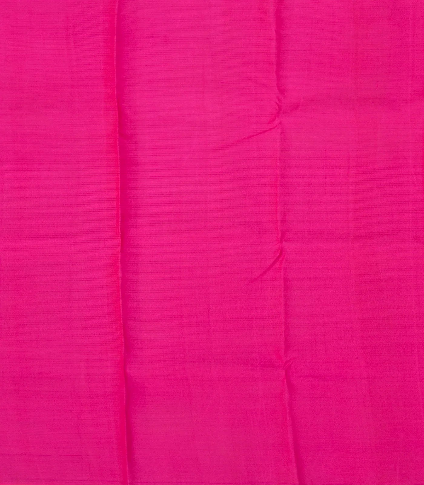 Magenta Handloom Kanchipuram Silk Saree With Floral Butta-Magenta