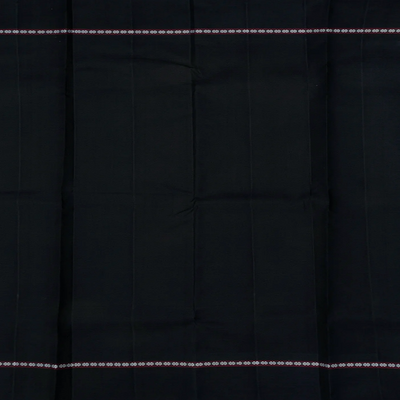 Maroon Handloom Kanchipuram Korvai Silk Saree With Black Border-Maroon