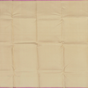 Cream Handloom Kanchipuram Silk Saree With Jumka Motifs-Cream