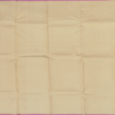 Cream Handloom Kanchipuram Silk Saree With Jumka Motifs-Cream