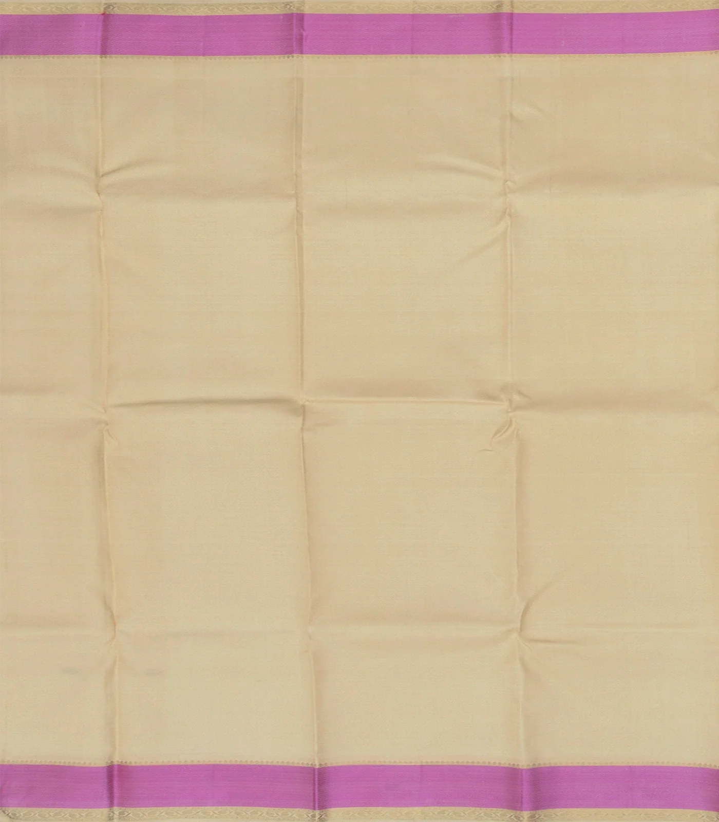 Cream Handloom Kanchipuram Silk Saree With Jumka Motifs-Cream