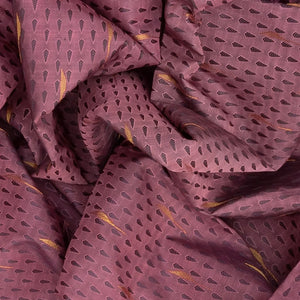 Mauve Handloom Natural Dyed Silk Saree With Jasmine Bud Motifs