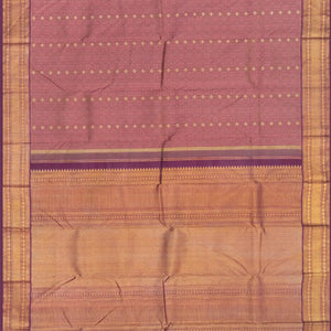 Maroon Handloom Natural Dyed Silk Saree With Kamalam Motifs