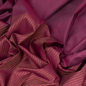 Lilac Handloom Kanchipuram Natural Dyed Rising Border Silk Saree
