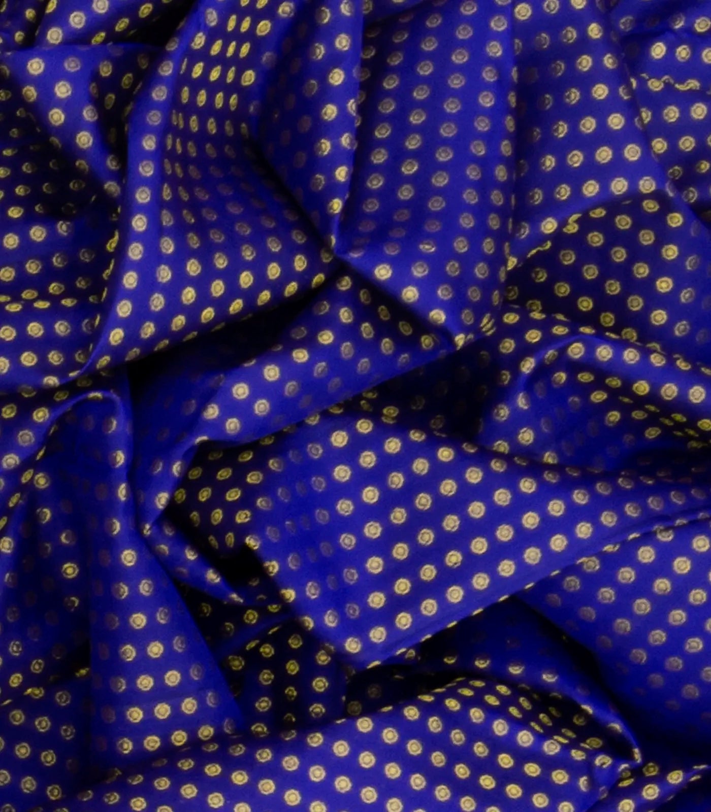 Blue Handloom Kanchipuram Silk Saree With Coin Motifs -Blue