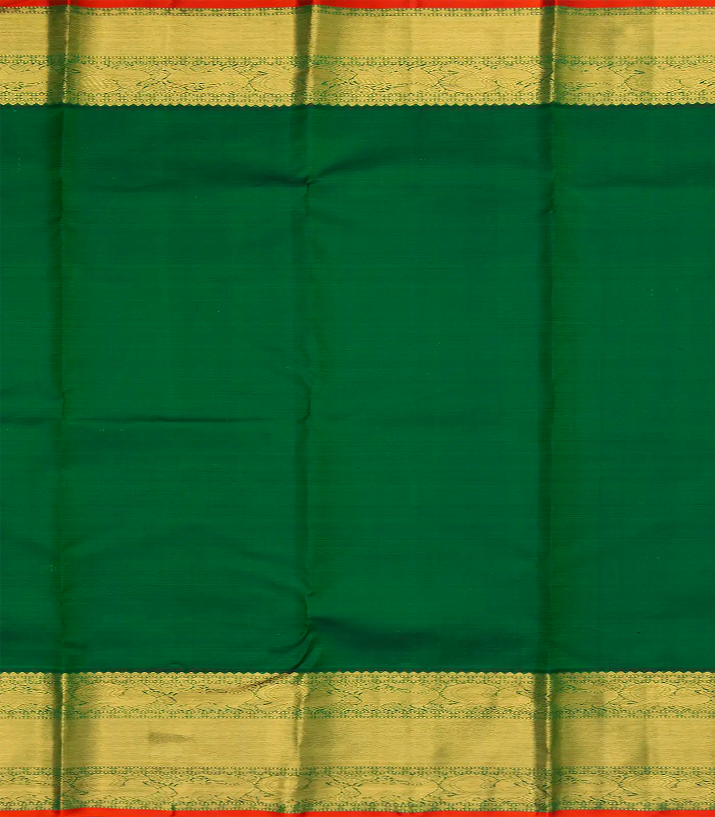 Lavender Handloom Kanchipuram Korvai Silk Saree With Floral Motifs-Lavander