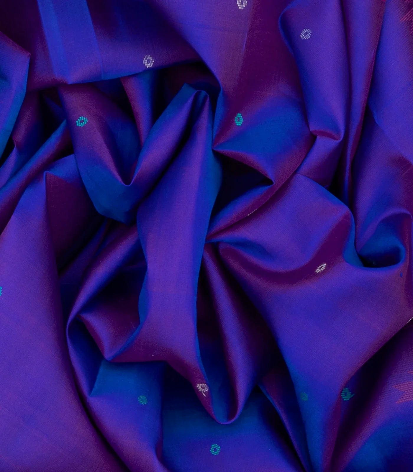 Purple Handloom Kanchipuram Silk Saree With Coin Motifs-Purple