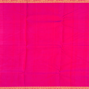 Pink Handloom Kanchipuram Silk Saree With Floral Jaal Zari Motifs-Pink