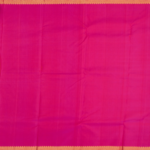 Pink Handloom Kanchipuram Silk Saree With Floral & Annam Motifs-Pink