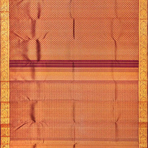 Maroon Handloom Kanchipuram Silk Saree With Kamalam Zari Brocade-Maroon