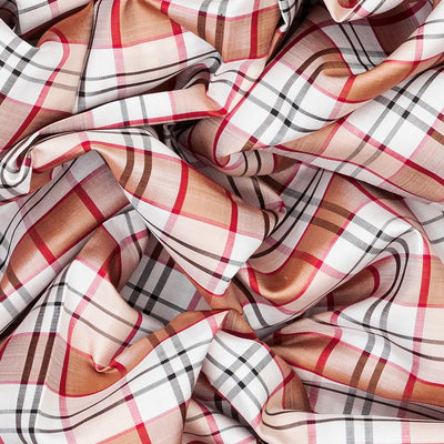 Multi Colour Handloom Kanchipuram Korvai Silk Saree With Checks-Multi colour