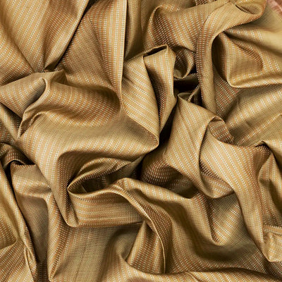 Sage Green Handloom Kanchipuram Korvai Silk Saree With Stripes-Sage Green