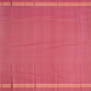 Sage Green Handloom Kanchipuram Korvai Silk Saree With Stripes-Sage Green