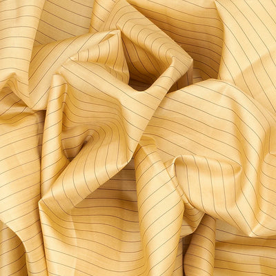 Sandal Handloom Kanchipuram Silk Saree With Stripes-Sandal