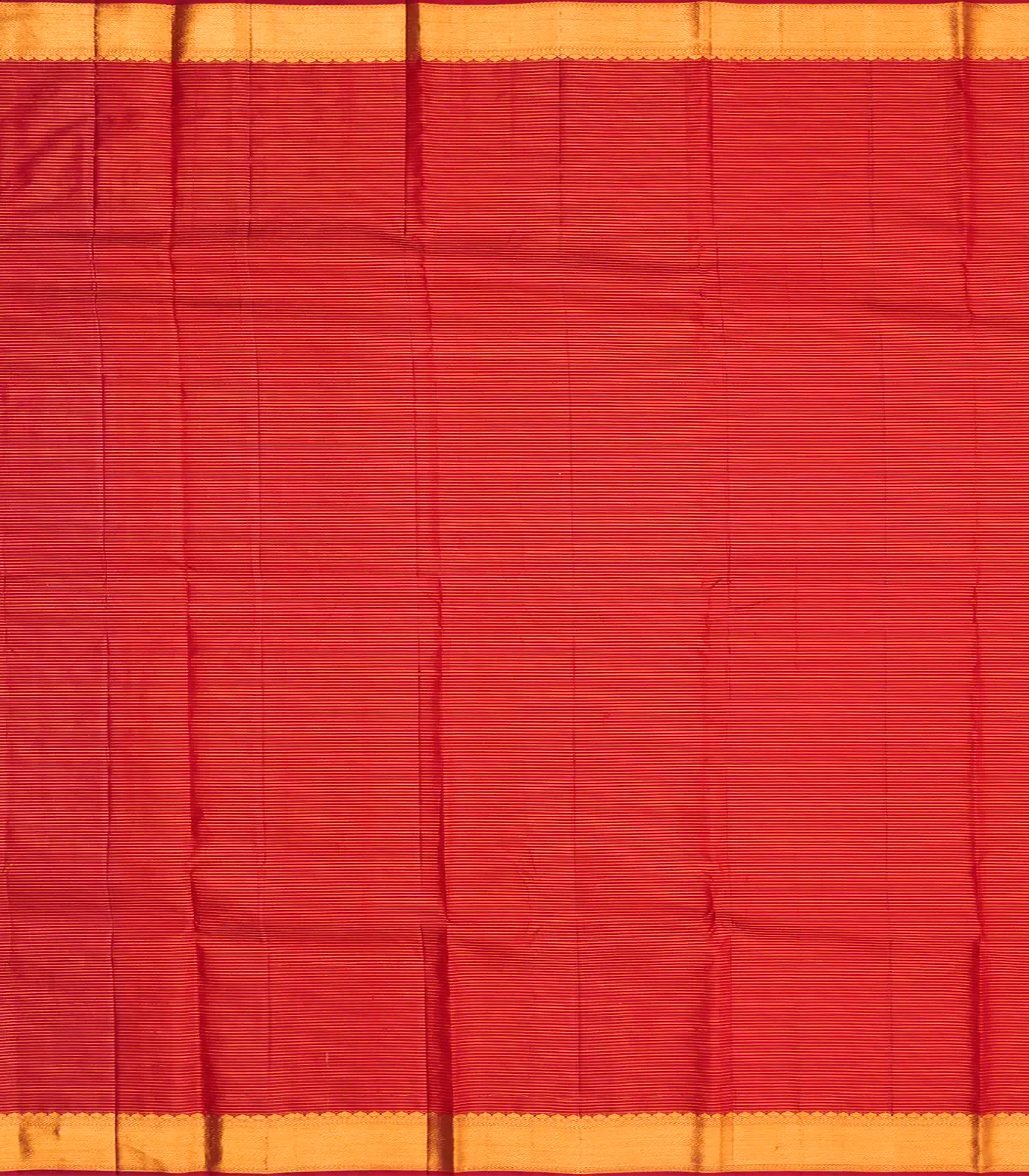 Red Handloom Kanchipuram Vairaoosi Silk Saree With Rudraksham Motifs-Red