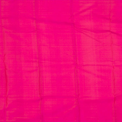 Pink Handloom Kanchipuram Silk Saree With Annam Motifs-Pink