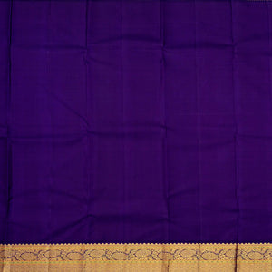 Lavender Handloom Kanchipuram Korvai Silk Saree With Stripes-Lavander