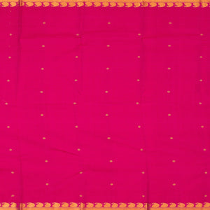 Pink Handloom Kanchipuram Silk Saree With Diamond Motifs-Pink