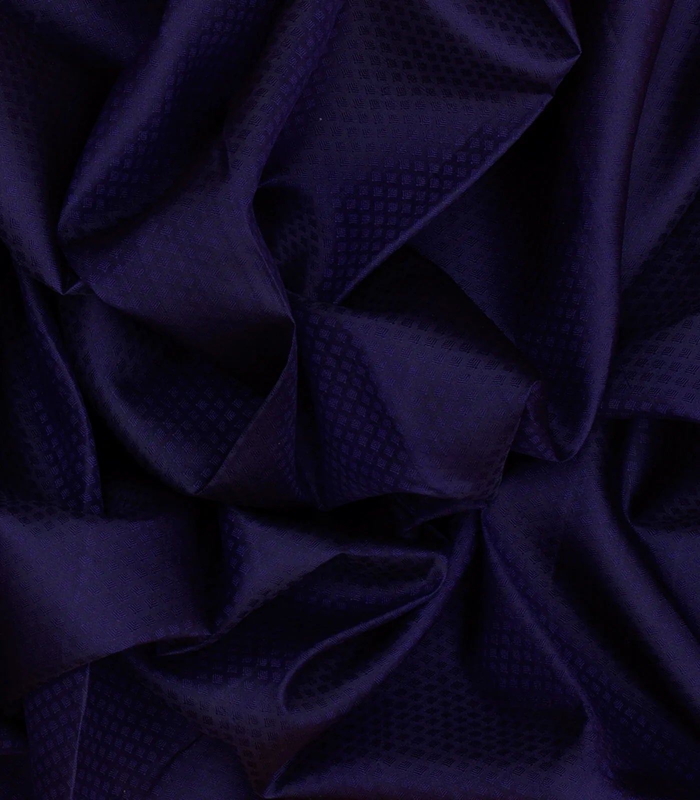 Midnight Blue Handloom Kanchipuram Korvai Silk Saree With Contrast Border-Midnight Blue